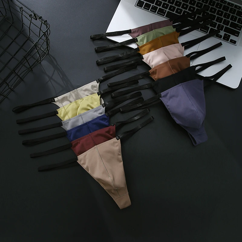 

Multi Size Comfortable High Stretch Sports Thong Men's T-pants Mens Sexy T Back Men Brief Underwear Ribbed Pants Sexy T-shaped