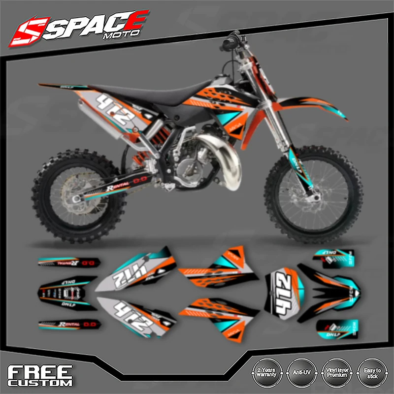 

SPACE Custom Motorcycle Graphics Background Decal for KTM SX SX65 2009 2008 2010 2011 2012 2013 2014 2015 SX 50 Stickers Kits 09