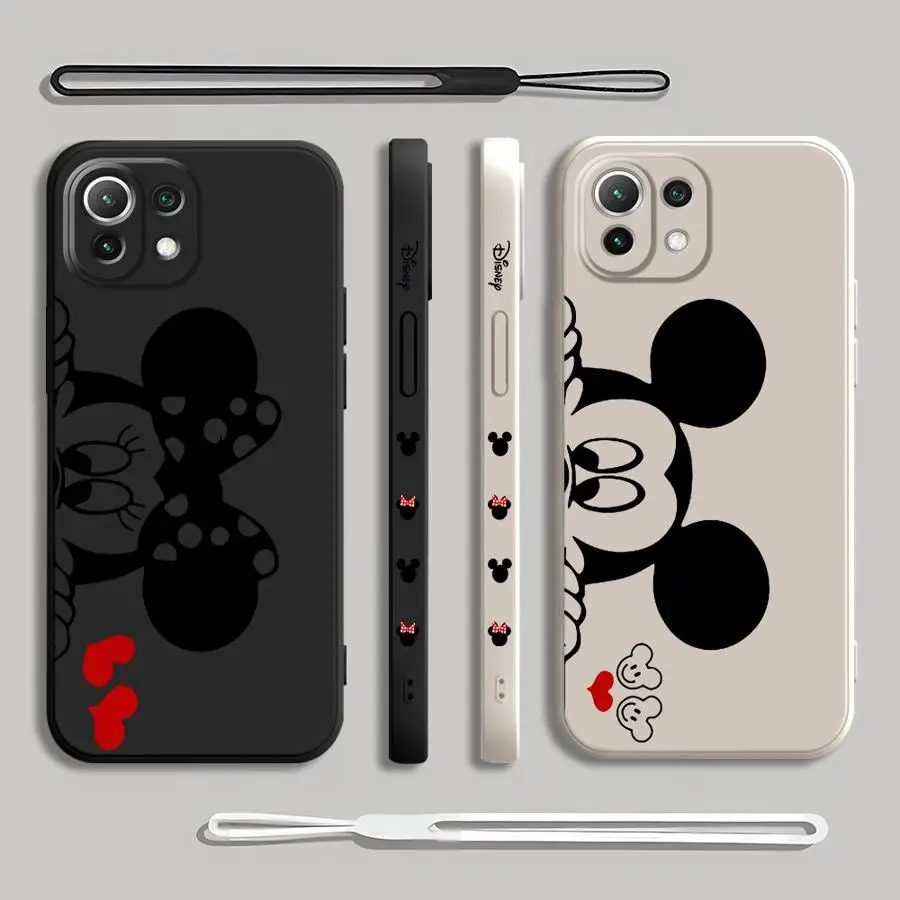 Disney Mickey Minnie Mouse Phone Case for Xiaomi Mi 11 Lite 12T 11T Pro 13 5G Poco X3 NFC X3 X5 X4 F5 Pro F4 Silicone Cover