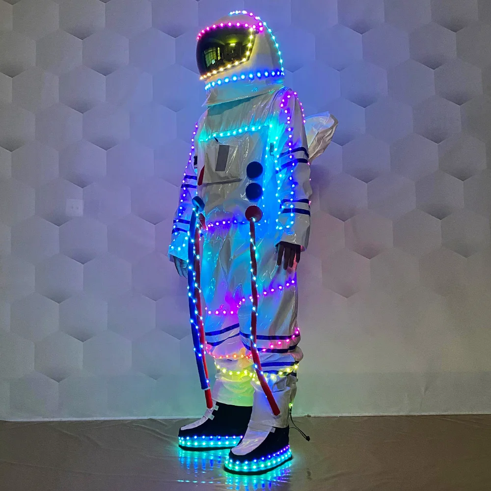 

LED phantom spacesuit stage show wear interactive atmosphere spacesuit glow-in-the-dark props Halloween party lighting supplies