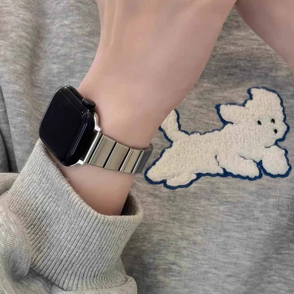 موضة فراشة مشبك سليم الخيزران حزام ل أبل iWatch سلسلة 10 9 8 7 6 5 4 SE 38/40/41/42/44/45/46/49 مللي متر حزام الساعات المعدنية