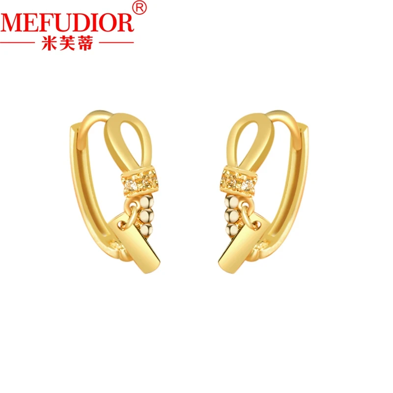 10K Yellow Gold Women's Stud Earrings Inlaid Full Diamond Fried Dough Twists Earring 3.5mm Wide Simple Couple Party Jewelry Gift