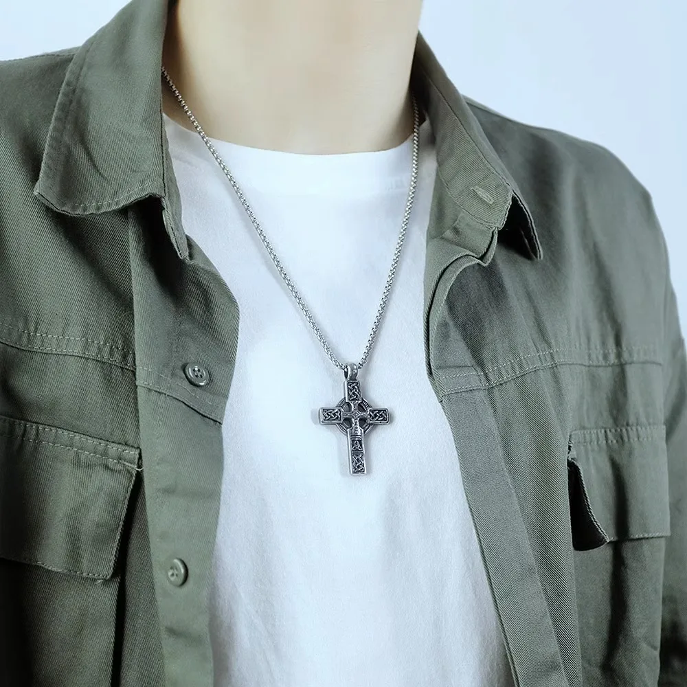 Retro Cross Multi-purpose Hollow Design Accessory - European Style Hip-hop Personalized High-end Jewelry