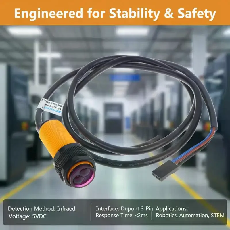 5V E18-D80NK Obstacle Avoidance Sensor for Enhanced Robotics Efficiency and Safety