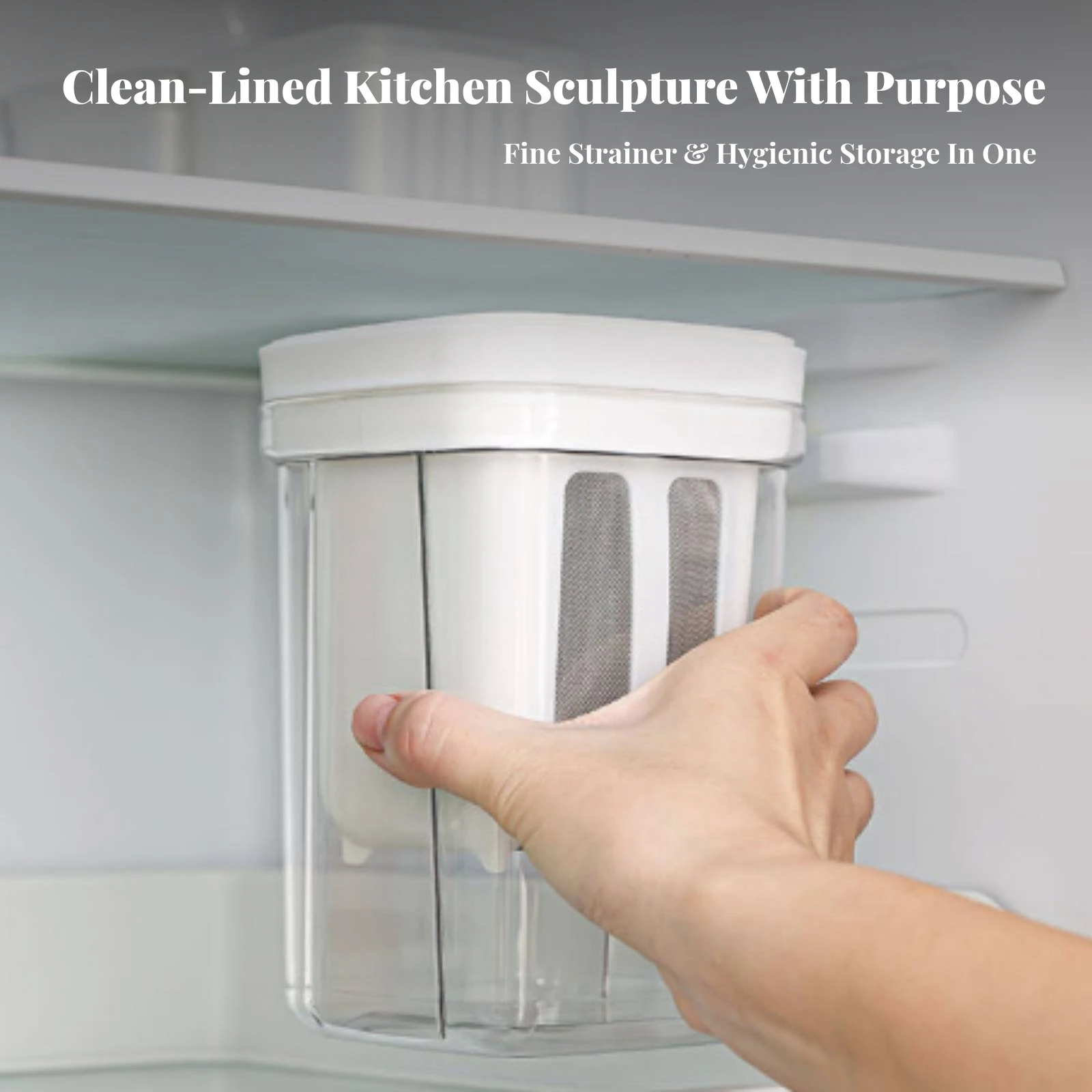 Yogurt Strainer Transparent Yogurt Strainer with Fine Mesh Food Storage Container with Insert Clear for Home Cooks, Refrigerator