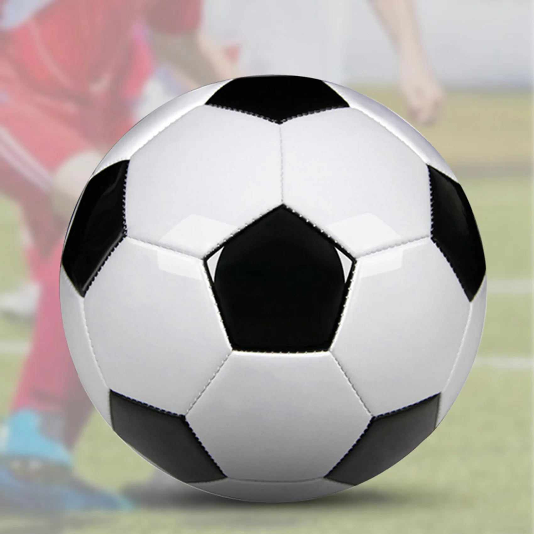 【 SOMMER】 2X Größe 5, professionelle Trainings-Fußbälle, PU-Leder, Schwarz, Weiß, Fußball-Fußbälle, Goal Team Atch Trainingsbälle
