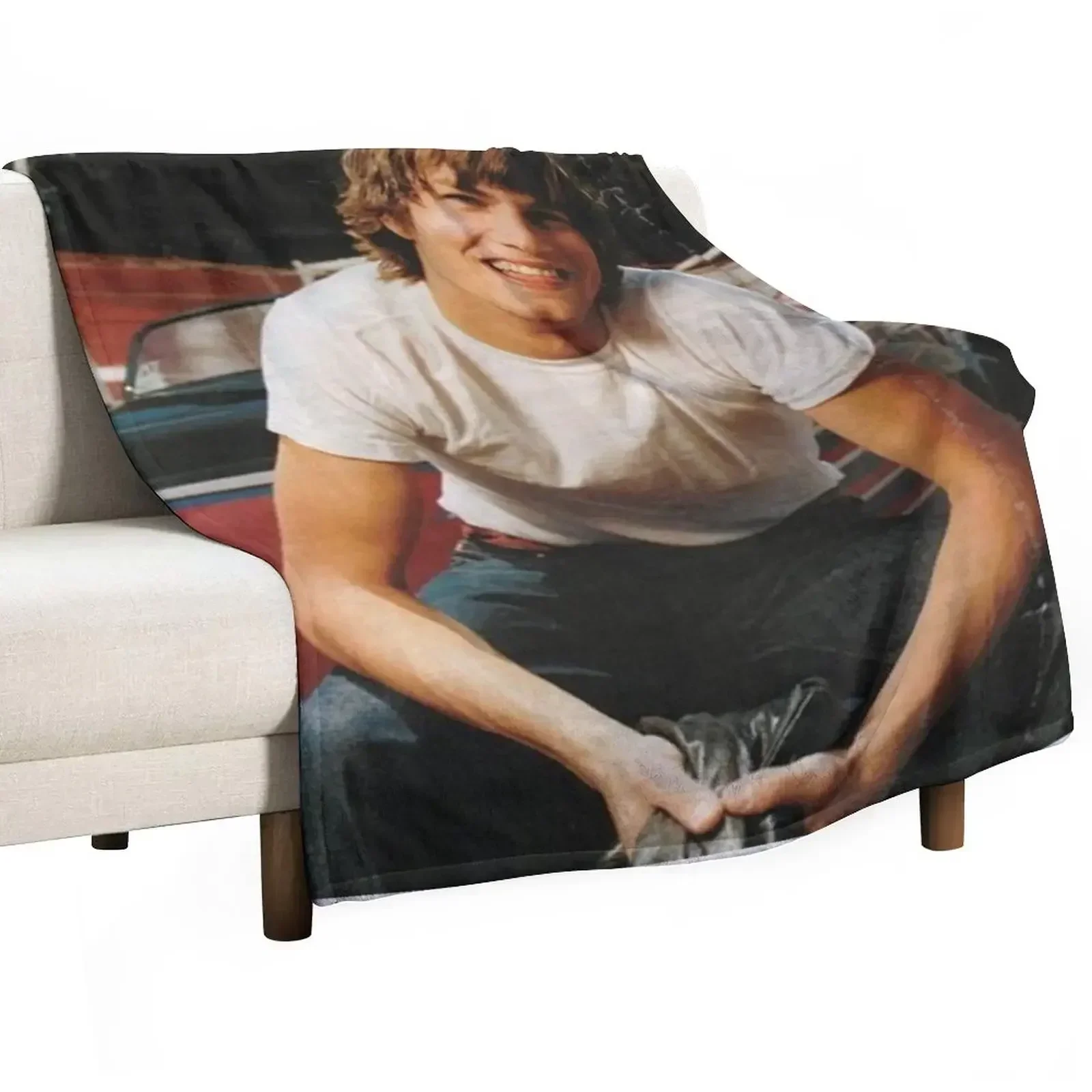 

New Young Ashton Kutcher Throw Blanket Cozy Throw Blanket Birthday Gift for Him Her