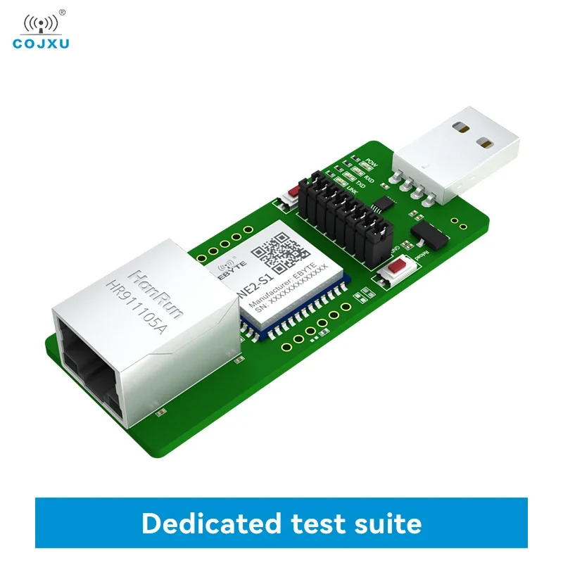 

TTL Serial to Ethernet Module Test Board Modbus TCP to RTU IoT MQTT Protocol COJXU NE2-S1-TB USB Interface