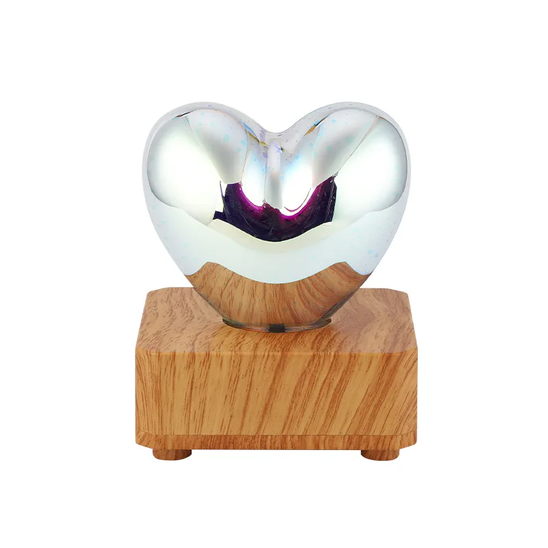 3d Love Glass piccola lampada da notte comodino camera da letto