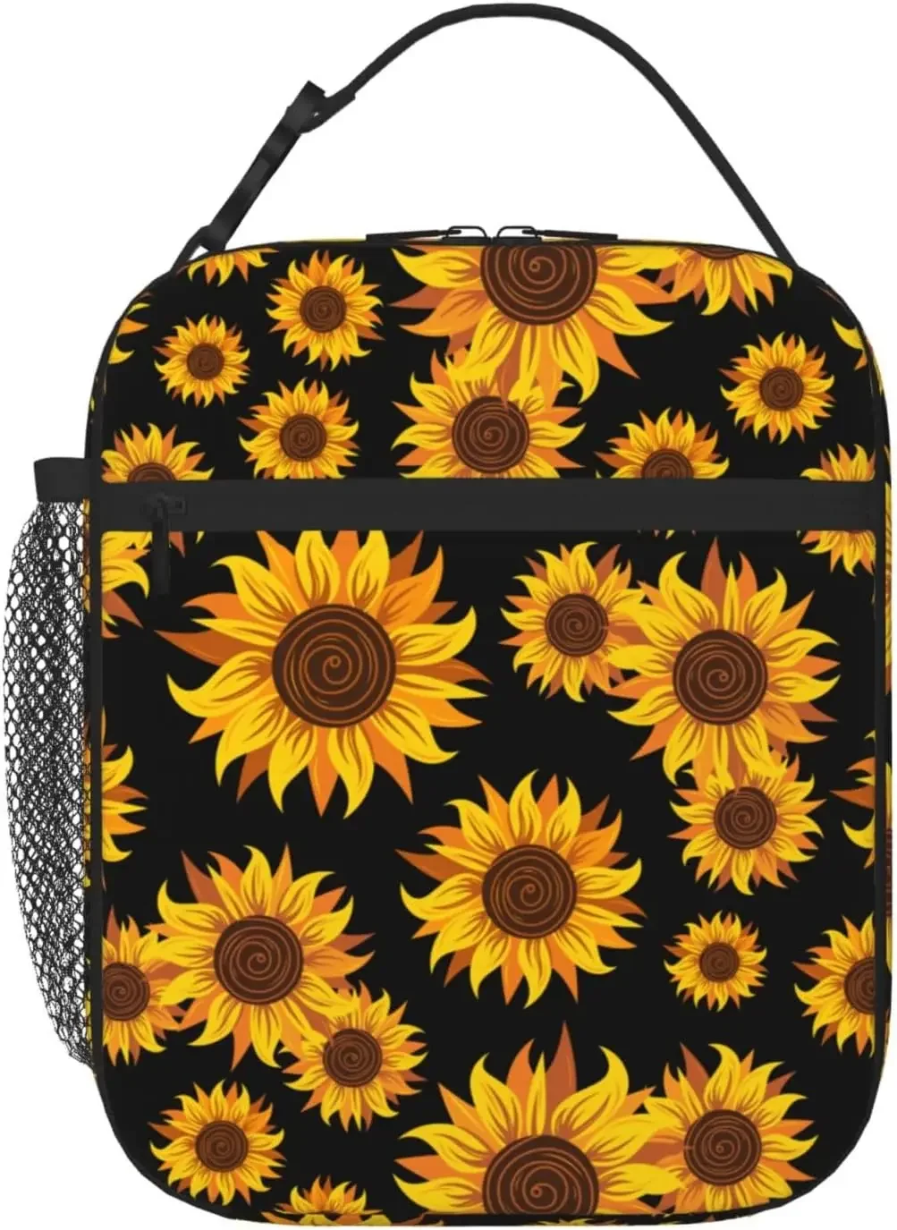 

Funny Sunflower Insulated Lunch Box Portable Lunch Bag with Detachable Handle,Reusable Lunchbox for Boys Girls Men Women