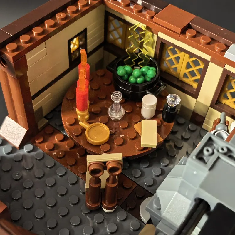 2148 قطعة MOC قلعة القرون الوسطى اللبنات الخيميائي المعماري وحدات نموذج الطوب الجمعية اللعب هدية للبالغين والأطفال