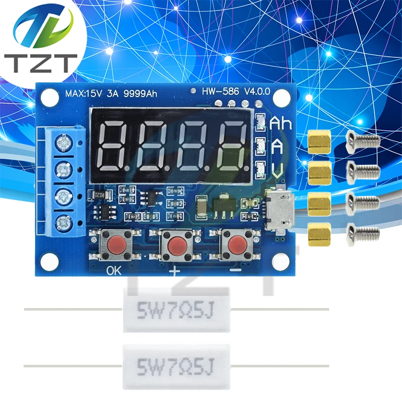 ZB2L3 Li-ion Lithium Lead-acid Battery Capacity Meter Discharge Tester Analyzer