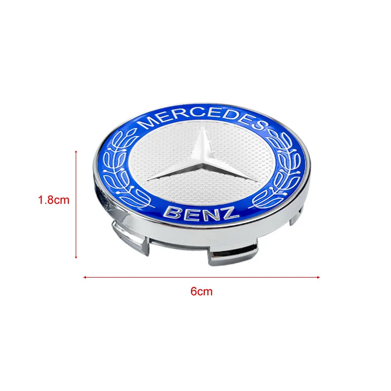 4Pcs Car Wheel Center Hub Cap Emblem Decal Wheel Sticker Car Styling For Mercedes Benz B/C/E/S Class A Class C200L GLC GLK