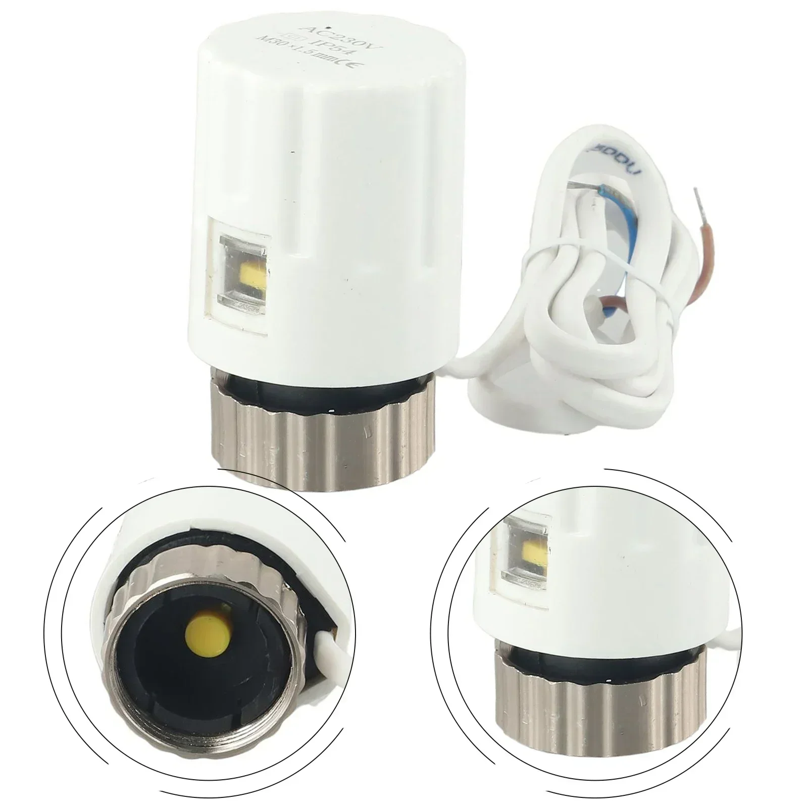 

1pc Electric Thermal Actuator AC230V M30*1.5mm -5~60° For Floor Heating Radiator Valve Visual Warm Floor System Home Improvement