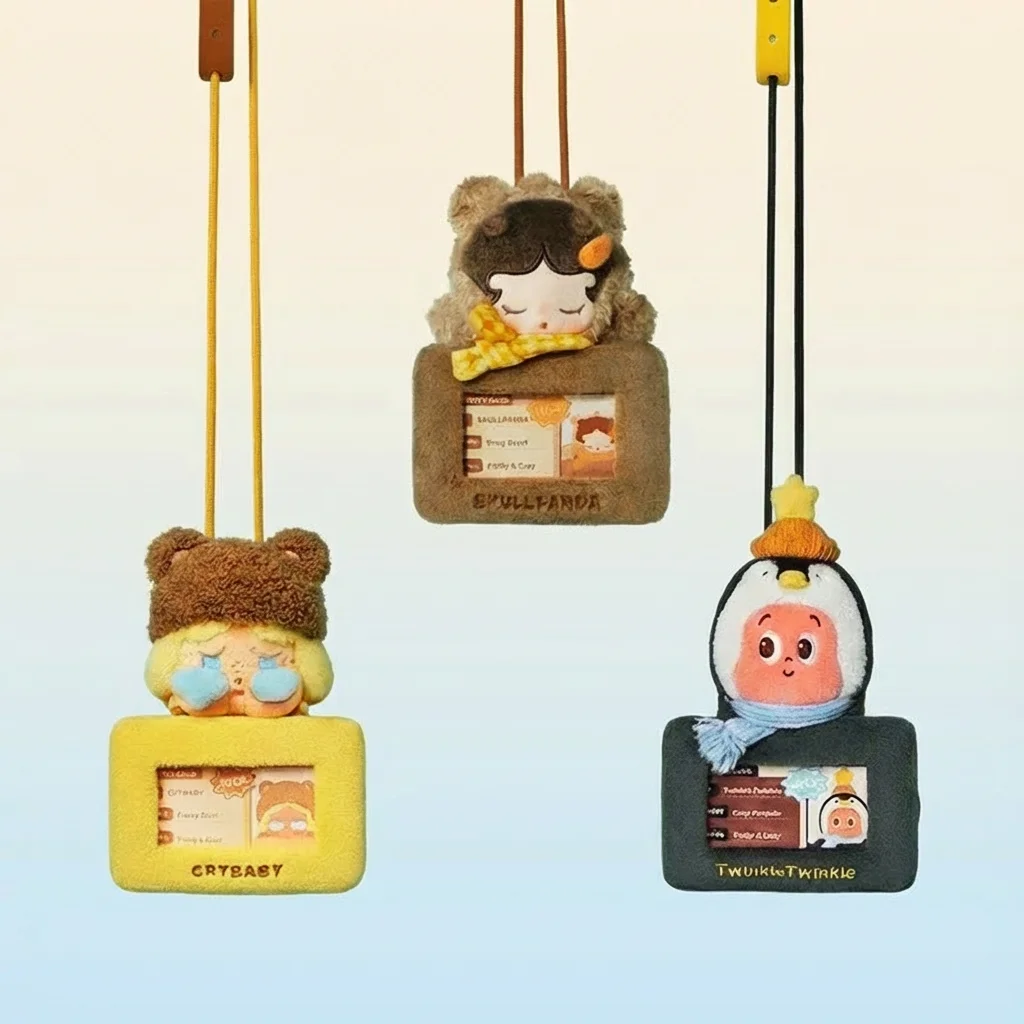 

Держатель для карт серии POP MART FLUFFY COZY, очаровательный уютный держатель для карт, идеально подходящий для организации и подарков, слепая коробка