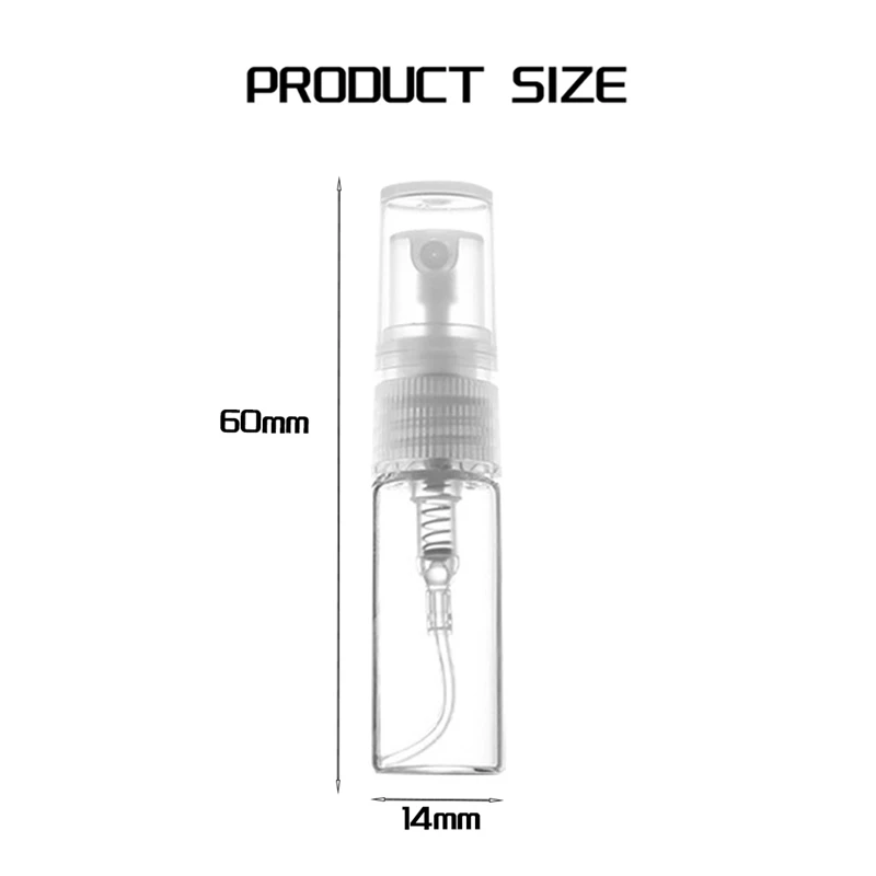 زجاجة بخاخ صغيرة لمستحضرات التجميل ، زجاجات عطر ، بخاخ رذاذ رذاذ ، حاوية سائلة للسفر ، 3 ، 50