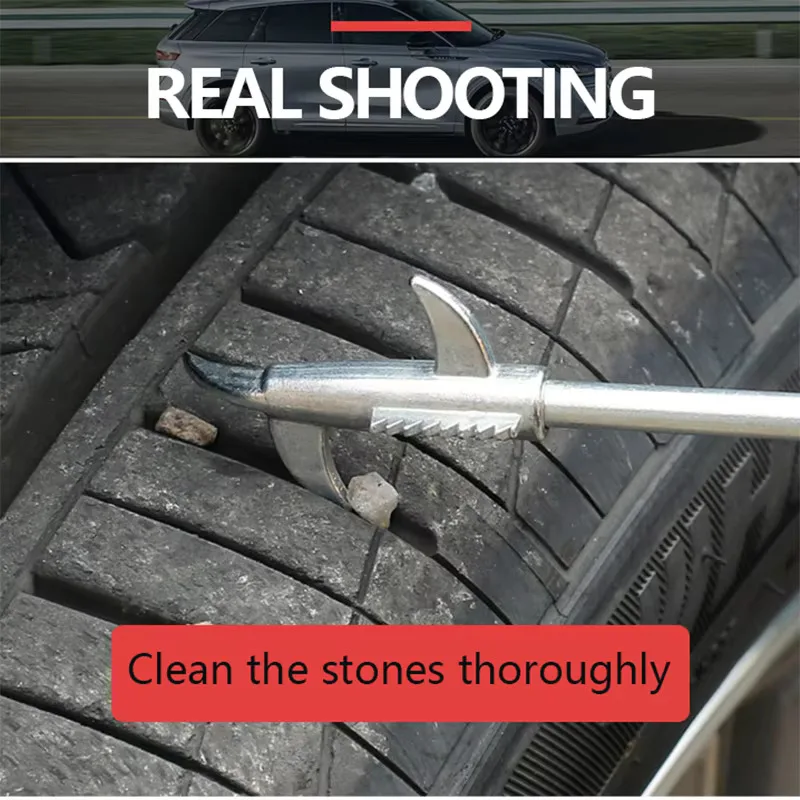 Car Tire Cleaning Hook Stone Tire Gap Buckle Stone Hook Car Tire Buckle Cleaning Tire Pick Stone Tools Tire Repair Accessories
