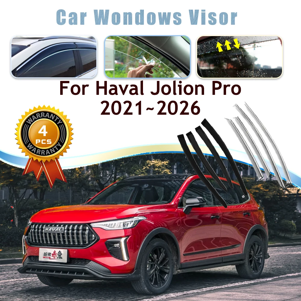 

Car Window Visors For Haval Jolion Pro MK2 Chitu 2021~2026 Waterproof Sun Snow Guards Deflectors Weathershields Auto Accessories