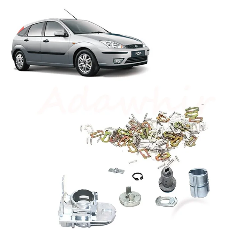 1 Set Car Front Door Lock Cylinder Repair Kit for Ford Focus, C-Max S-Max Automotive Door Lock