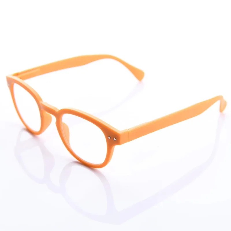 Trendige und modische Presbyopie-Brille mit Federscharnierbeinen, rundem Rahmen und HD-Gläsern, Dioptrien 0 bis +4,0 – Detail 7