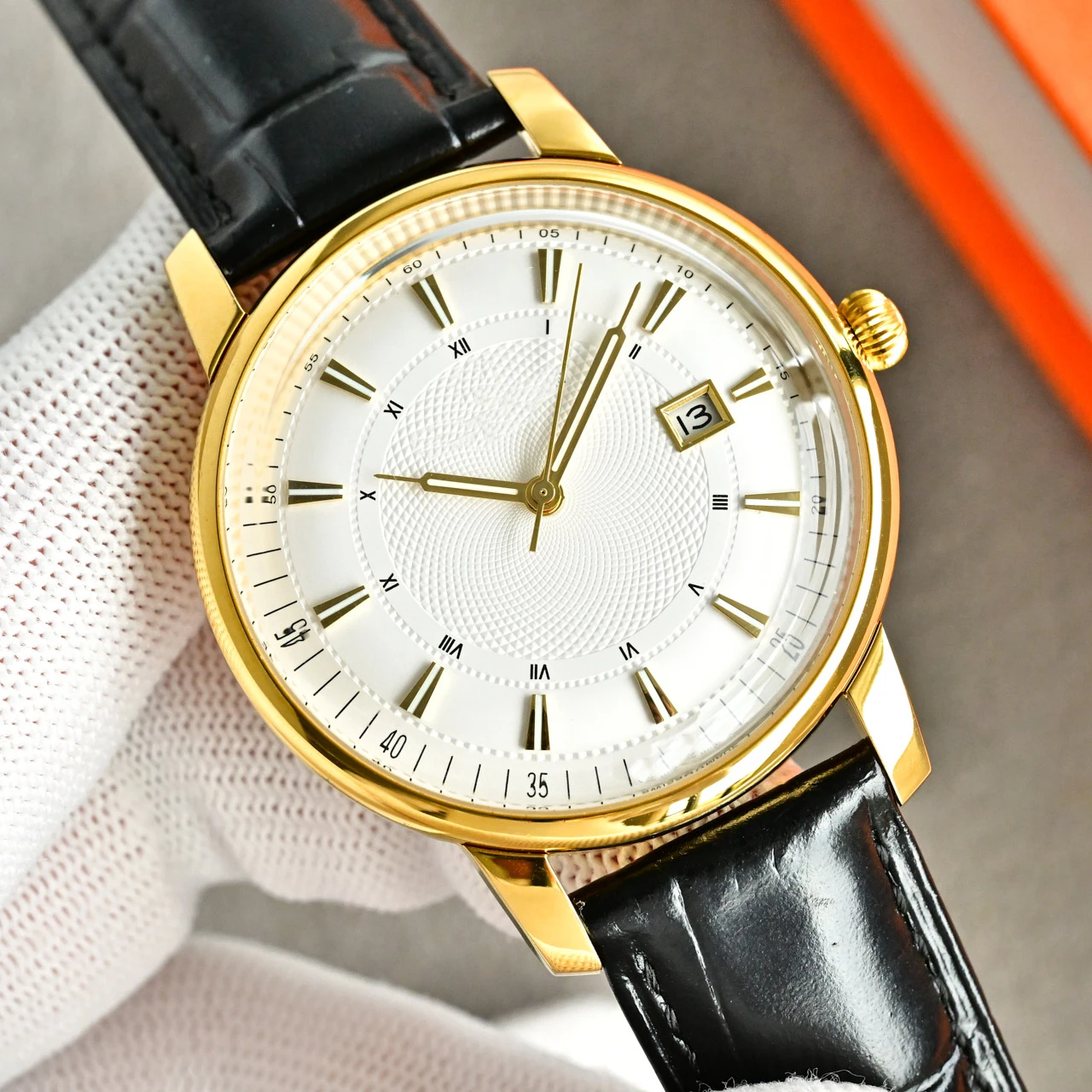 

Элегантные женские автоматические часы класса люкс с кожаным ремешком, дизайнерские наручные часы, водонепроницаемые, с функцией даты, автоматический механизм, 2026 год