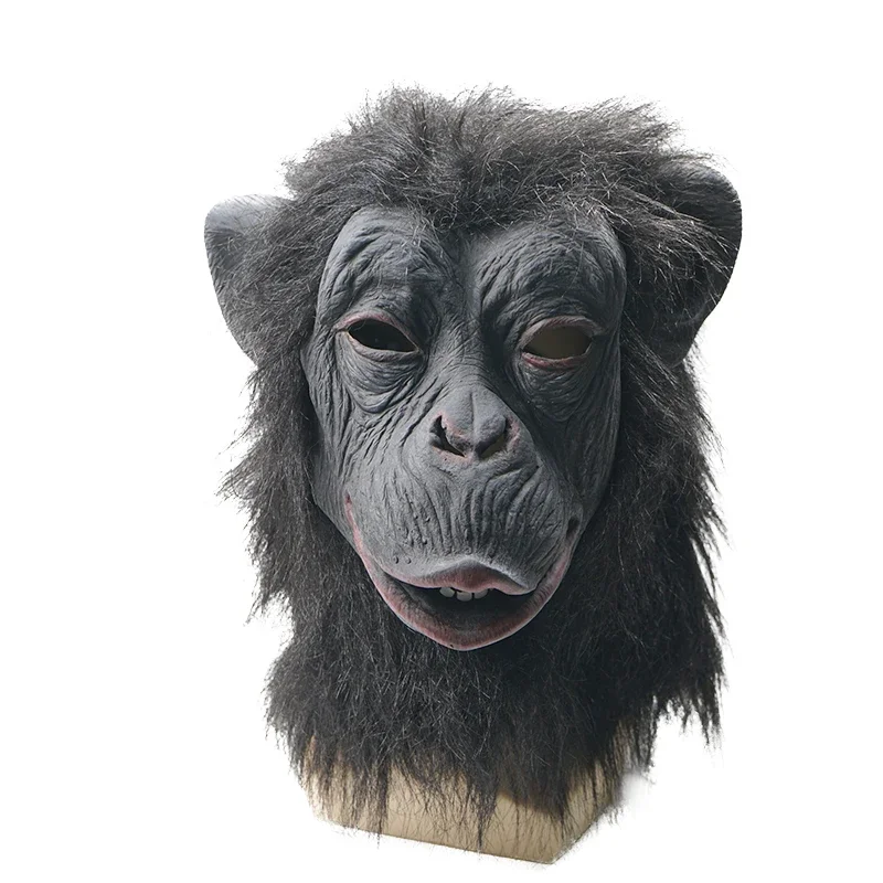 Snailify Chimp Mask For Men Gorilla Latex Mask Halloween Costume Black Monkey Masks Carnival Party Copslay