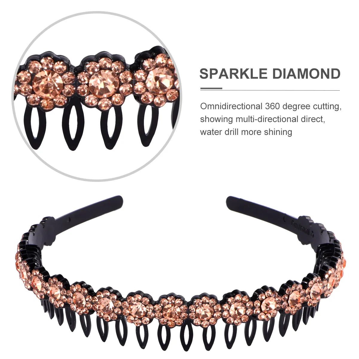 

Стильная противоскользящая повязка для волос с изысканными деталями, привлекательное украшение для женщин, подходящее к любому наряду, для повседневного использования.