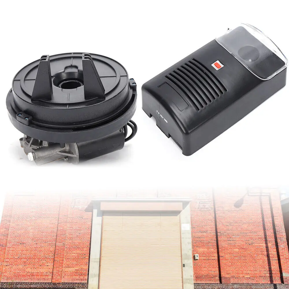 Electric Remote Garage Roller 110V 80W Roll Up Door Opener Electric Built-in Motor Garage With 2 Remote