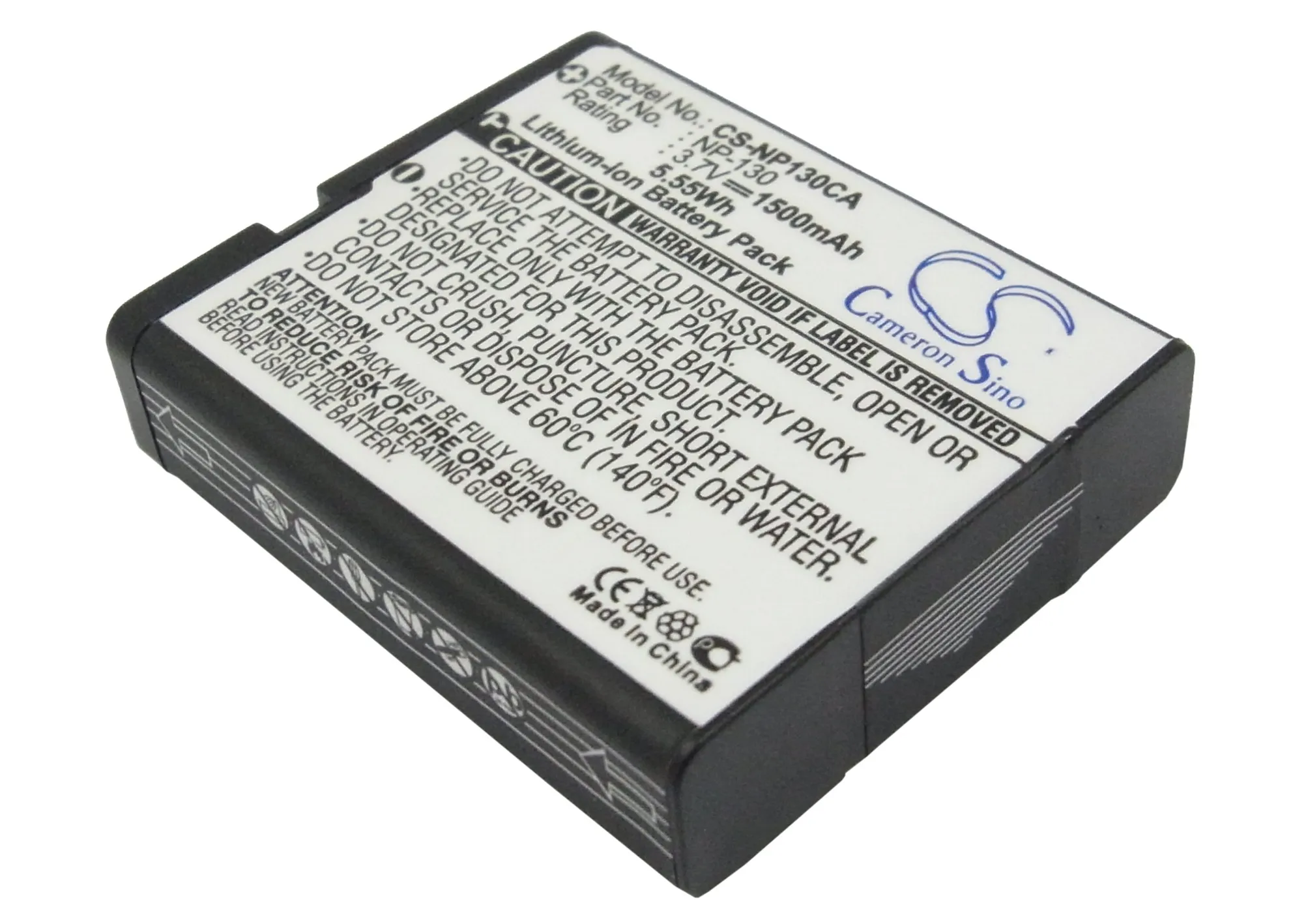 Li-ion Camera Battery for Casio,3.7v,1500mAh,Exilim EX-H30,EX-ZR100,Tryx,NP-130,NP-130A