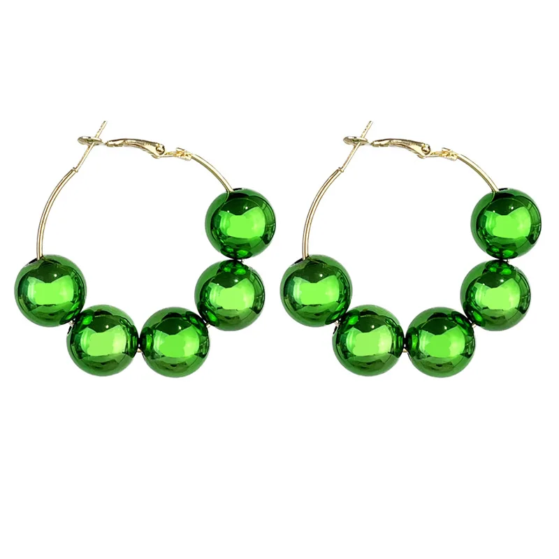 St Patricks Day Jewelry, 2025 St. Patrick’s Day Hoop Earrings for Women Green Glliter Hoops Earrings