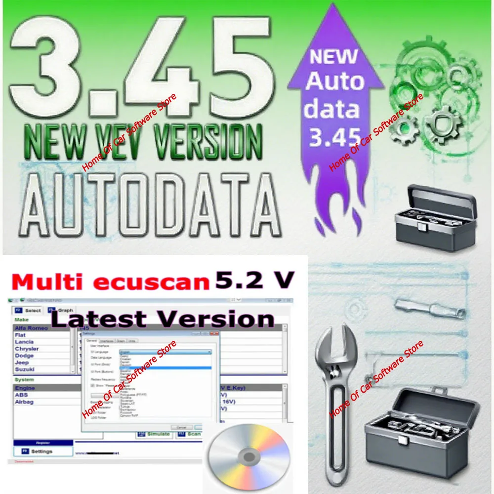 

Multiecuscan V5.2 Auto Repair Software Update for Fiat Chrysler Dodge Jeep Suzuki with Autodata 3.45 Hot Software 2025