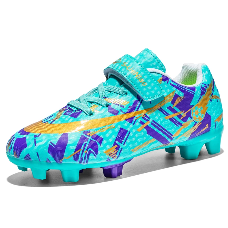 New Kids Training Sports Soccer Shoes Outdoor Football Shoes Boys Girls Comfortable Professional Cleats Wear-Resistant Unisex