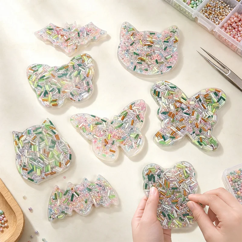 Animal Skin Picking Fidget Toys Cat Butterfly Picking Pad Decompression Toy for Dermatillomania ADHD OCD Style I Green