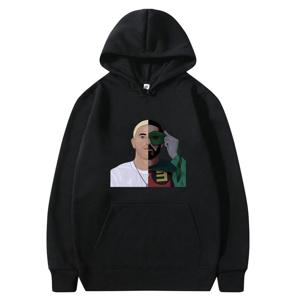 

Rapper Eminem Slim Shady Houdini Hoodie Men Women Hip Hop Fashion Pullover Male Oversized Fleece Cotton Hoodies Men's Streetwear