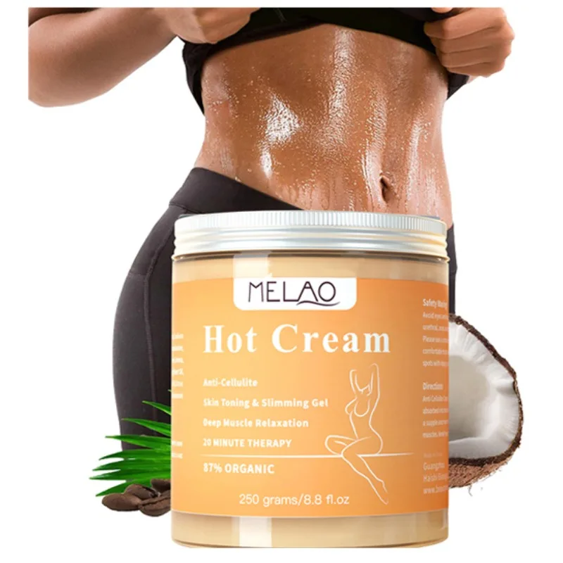 Creme Queimador de Gordura para Barriga, Creme Quente Celulite para Homens e Mulheres, Massagem Emagrecedora, Creme Corporal Anti Celulite, 250g