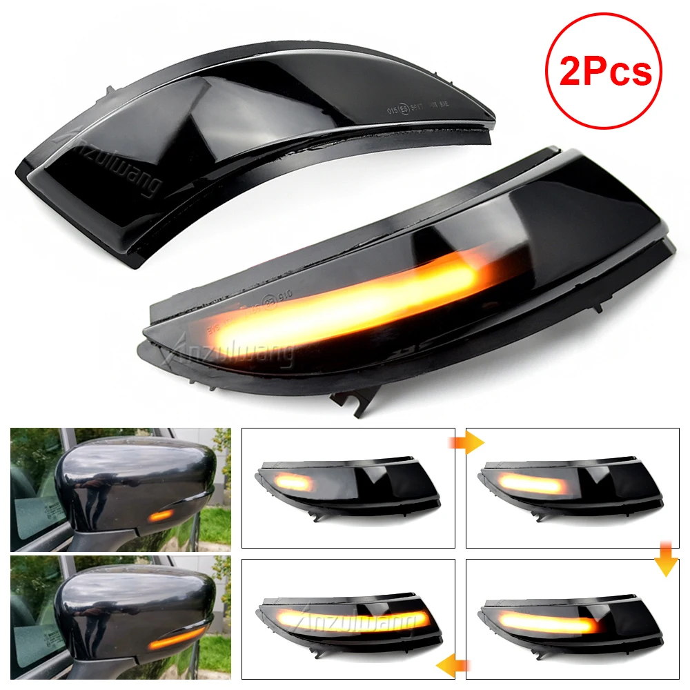 2pcs For Renault KAPTUR CAPTUR J5 H5 Clio IV MK4 4 Lutecia Zoe Car LED Dynamic Turn Signal Mirror Light 2013 2014 2015 2016