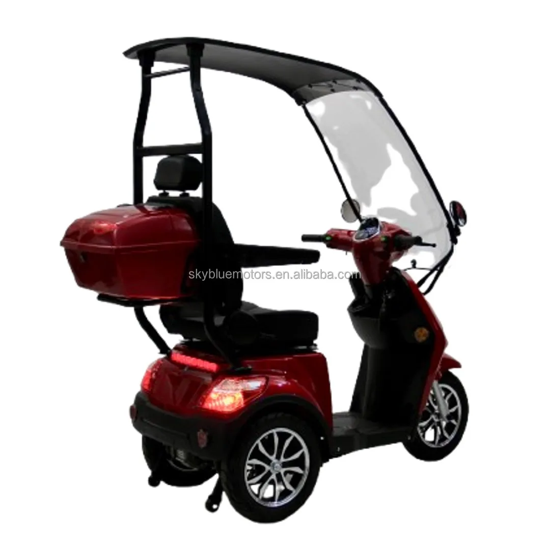 Factory Hot Selling EU Fashion Electric Tricycles Mobility Scooter with Roof Electric Motor Popular Electric Scooter for Seniors
