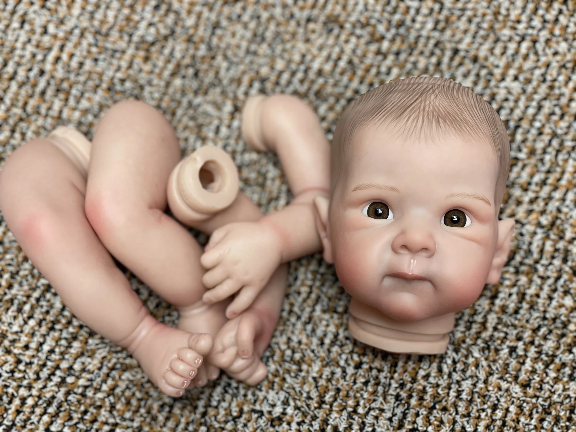 子供のための手作りのリアルな生まれ変わった人形のキット,赤ちゃん,家族へのギフト,45cm