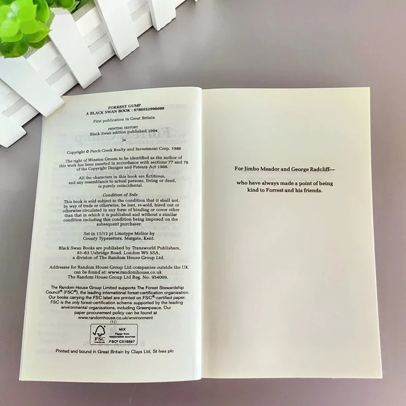 [100% Original] Forrest Gump by Winston Groom (Humor / Historical Fiction / Contemporary / Classics) Libros Livros