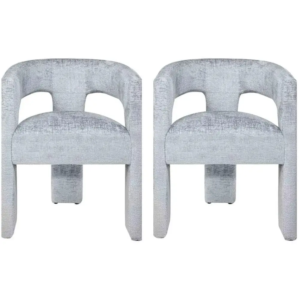 

Plush Scutural Armchair Set of 2 for Dining or Living Room, Blue
