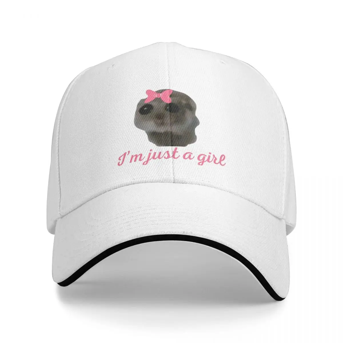 Unisex Just A Girl Sad Hamster Cap  Hip-Hop Baseball Cap Snapback Caps Dad Hat Sun Caps Adjustable Sun Caps Winter