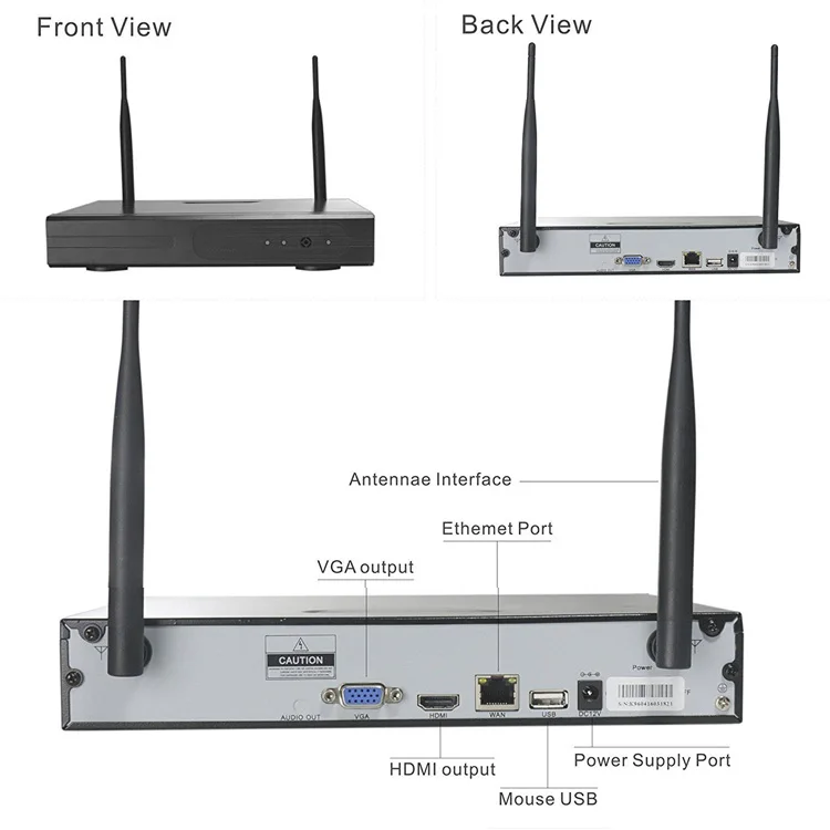 في الهواء الطلق للرؤية الليلية مراقبة CCTV مجموعة 8ch Ip Wifi Nvr Kit المنزل إنذار لاسلكي الأمن مع نظام كاميرا الصوت #6