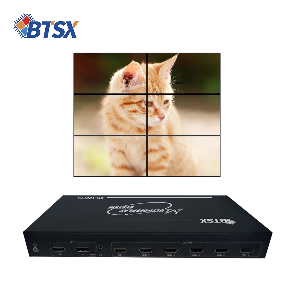 8K to 6Kx4K Distributor  Pixel-Perfect Video Wall Processor  28nm FPGA Display Expansion Box