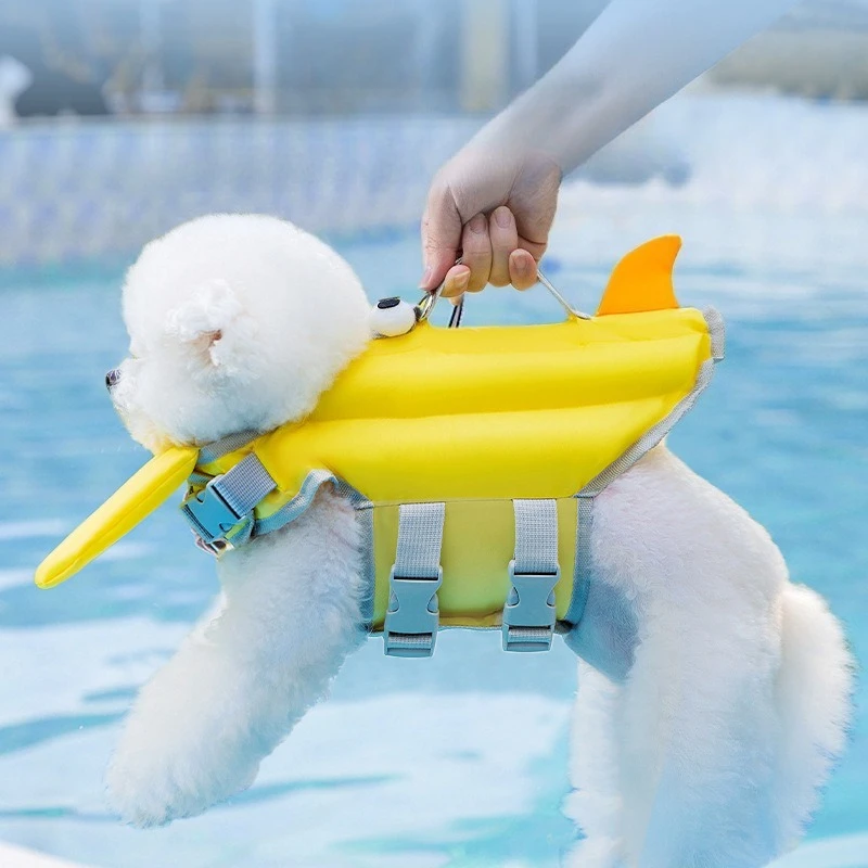 High Buoyancy Dog Life Vest Jacket Summer Adjustable Waterproof Pet Swimming Clothes for Small Medium Pet Swim Practice Supplies