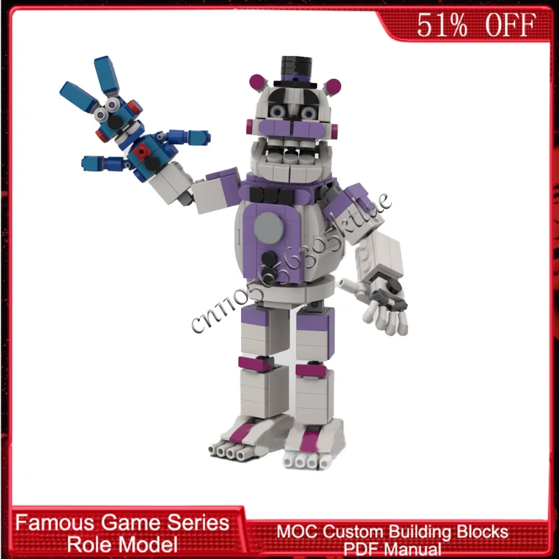 555 PCS Série de Personagens de Jogos Populares Merry Showtime Golem MOC Personalizável Bloco de Construção Modular DIY Brinquedo para Meninos Presente de Natal