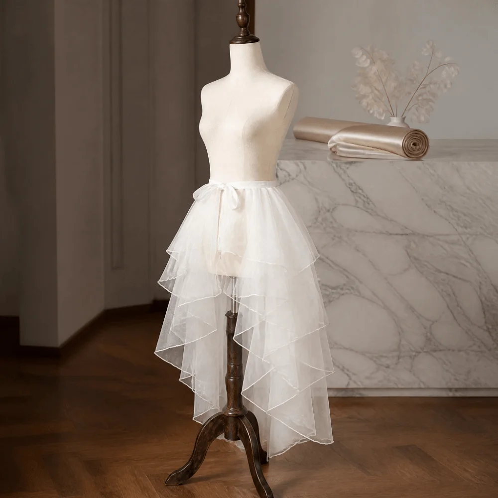 Irregular Hem Dance Execution Petticoat Front Short Back Long Lightweight Y2k Lolita Underskirt Layered Ruffled