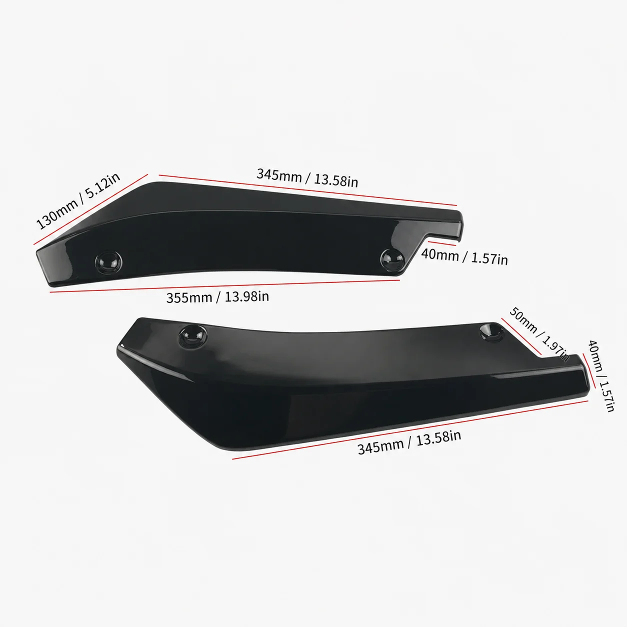 Car Front Rear Bumper Strip Lip Spoiler Diffuser Splitter Scratch Protector Carbon Fiber Winglets Side Skirt Extension Universal