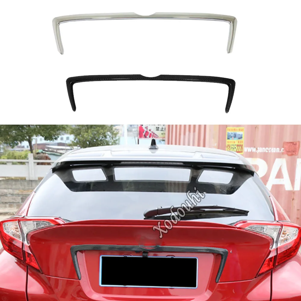 

For Toyota CHR C-HR 2017 2018 2019 2020 2021 ABS Chrome Rear Door License Tailgate Bumper Frame Plate Trim Lamp Trunk Part 1pcs