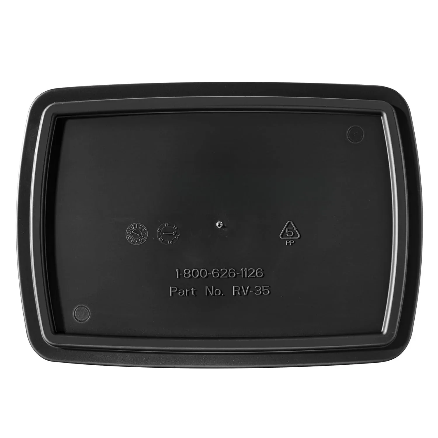 Undersink trash can, suitable for kitchen and bathroom cabinets, laundry room replaceable plastic trash can, black, RV-35-18-52