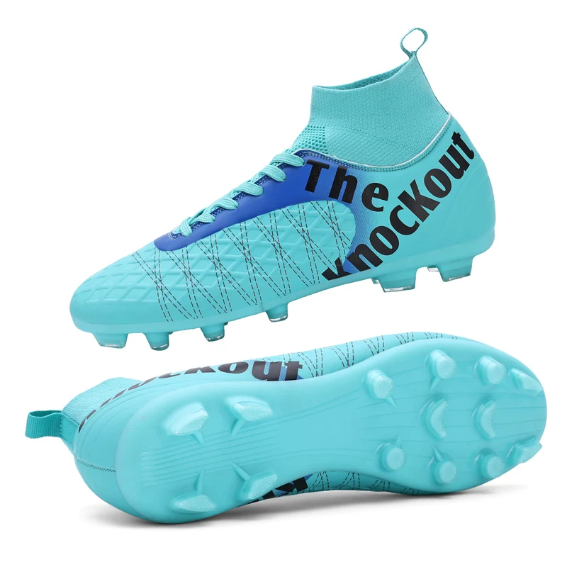 

Football Boots with Long Spikes Professional Society Soccer Cleats Soccer Shoes Non-slip Grass Training Sneaker Teenagers Sports